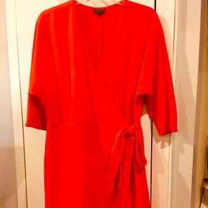 Orange crush wrap dress